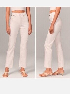 NWT Abercrombie Ultra High Rise Ankle Straight